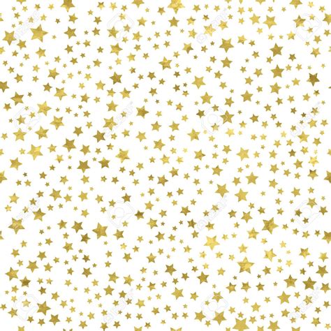 Abstract White Modern Seamless Pattern With Gold Stars Vector