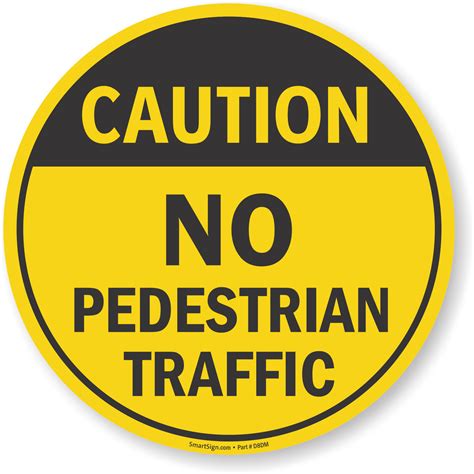 Caution Pedestrian Traffic Sign