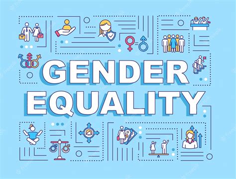 Premium Vector Gender Equality Word Concepts Banner Social