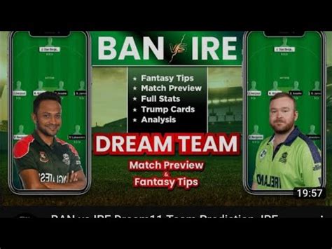 BAN VS IRE 3RD ODI Dream11 Team Pitch Report Full Stats Analysis