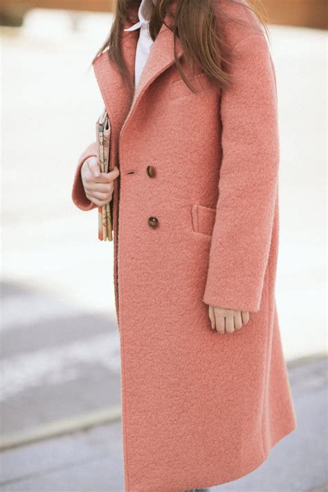 Pale Pink Woman Coat Wool Coat Ready To Ship Etsy