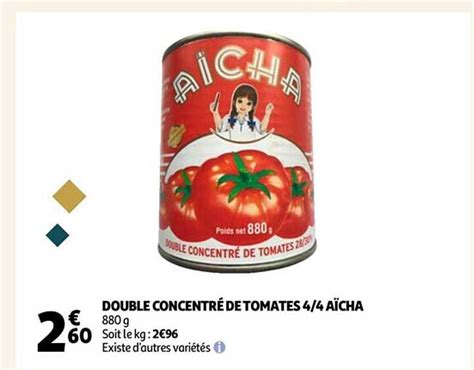 Promo Double Concentré De Tomates 4 4 Aïcha chez Auchan iCatalogue fr