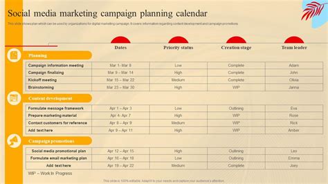 Social Media Marketing Campaign Planning Calendar Social Media ...