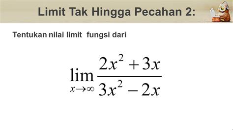 Contoh Soal Limit Tak Hingga Pecahan Youtube