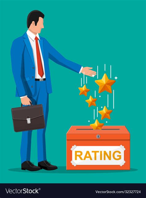 businessman  rating box royalty  vector image
