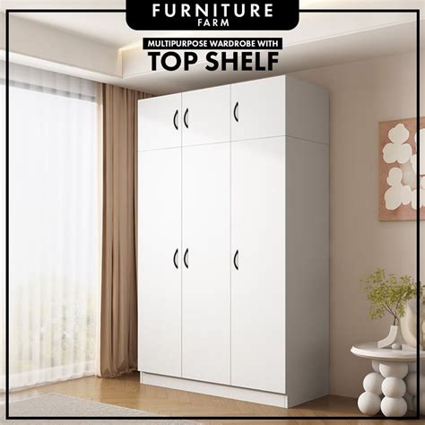 F F WARDROBE WITH SHELF Almari Baju Kabinet Baju Almari Baju