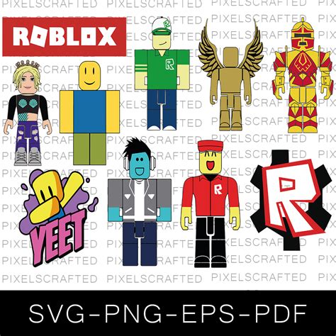 Roblox Svg Bundle Roblox Character Vector Roblox Cut File Inspire