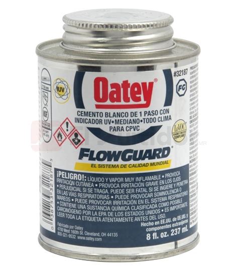 Pegamento Blanco Flowguard Cts Ml Oz L Oatey Materiales