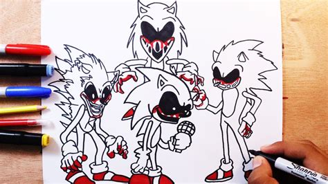 CÓmo Dibujar A Fases De Sonic Exe Fnf Youtube