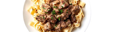 Delicious Beef Stroganoff With Noodles Photo 47270533 Png