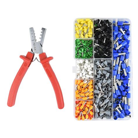 800pcs Assortment Ferrule Wire Copper Crimp Connector Wire Terminals Kit Wire Connector Kit