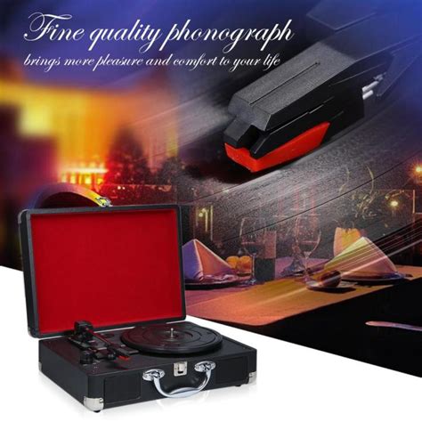 HOL Retro Phonograph Professional Vinyl Record With Speaker And