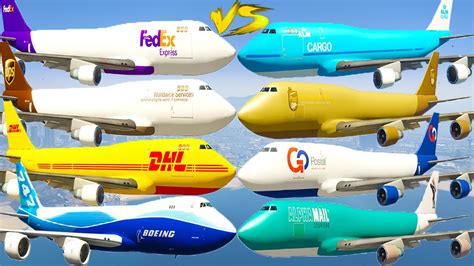 Gta V Every Boeing Cargo Airplanes Vs Every Cargo Jet Airplanes