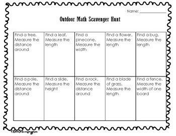 Outdoor Math Scavenger Hunts By Two Three Is My Jam TPT