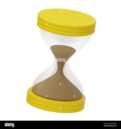 3D Render Reloj De Arena De Dibujos Animados Con Vidrio Transparente