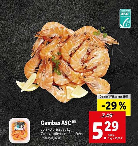 Promo Gambas Asc Chez Lidl ICatalogue Fr