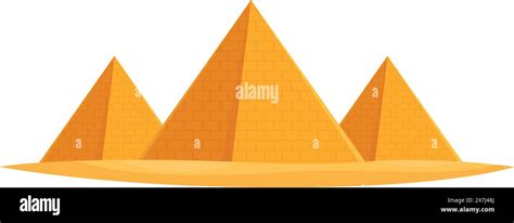 Vibrant Vector Graphic Of The Iconic Egyptian Pyramids On A Clean