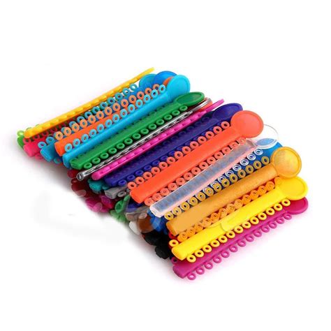 40pcs Set Dental Orthodontic Materials Ligature Ties Colorful Rubber Band Elastic Dentist