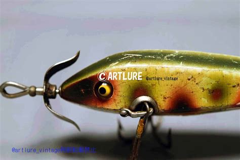 Yahooオークション Vintage Wooden Lure Heddon O Dowagiac Minnow