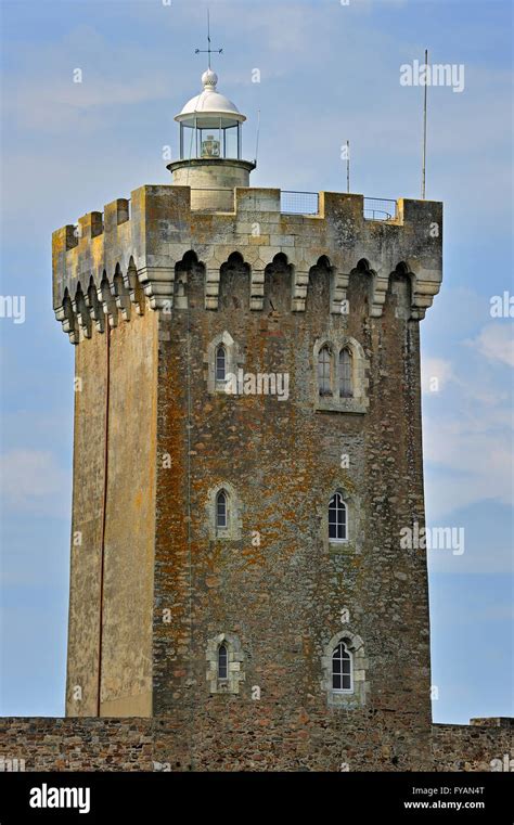 The castle / lighthouse château Saint-Clair at Les Sables-d'Olonne, La ...