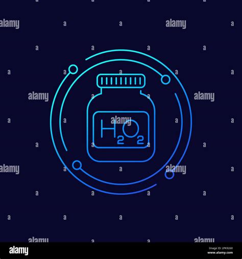 Hydrogen Peroxide Icon Linear Design Stock Vector Image Art Alamy