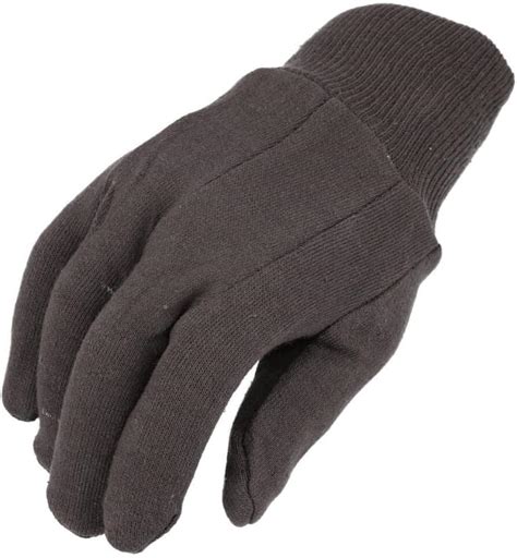 Packagingsuppliesbymail Jersey Gloves Brown Cotton Womens Size