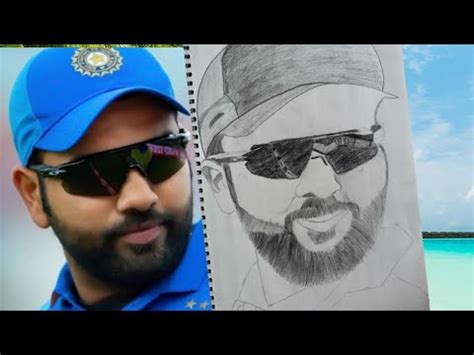 How To Draw Rohit Sharma Sketch Easily YouTube