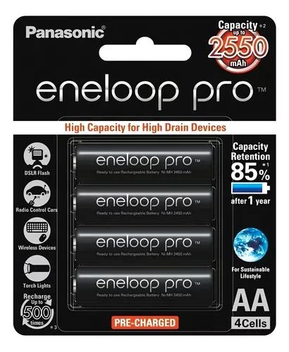 Pilha Recarregável Panasonic Eneloop Pro 2550mah Bk 3hcde Frete Grátis