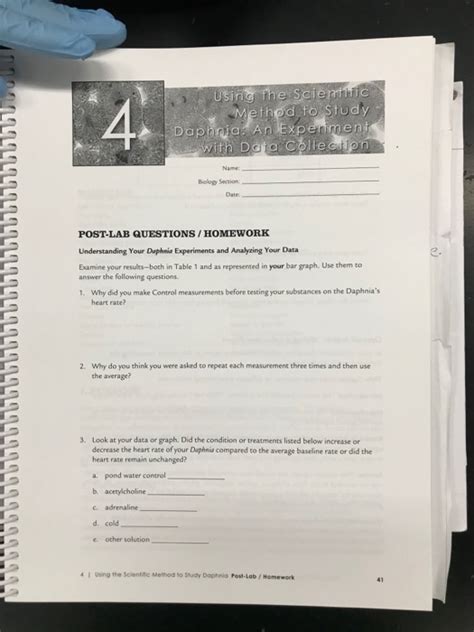 Solved Using the Scientific Method to Study Daphnia: An | Chegg.com