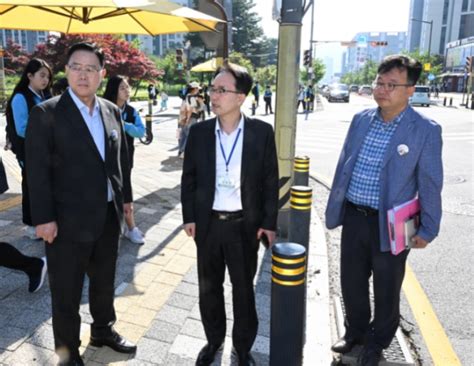 강수현 양주시장 안전한 통학환경 조성 위해 옥정초등학교 통학로 현장소통 행보