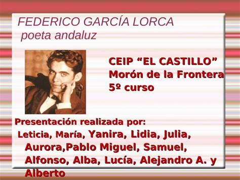 PPT Federico García Lorca Vida y Obra DOKUMEN TIPS