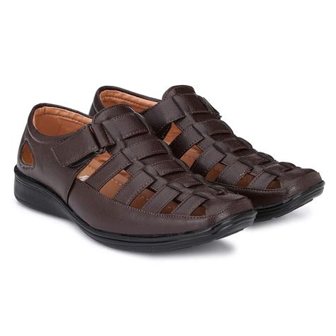 Men Brown Synthetic Leather Sandals At Rs 270pair Agra Id 2851761653630