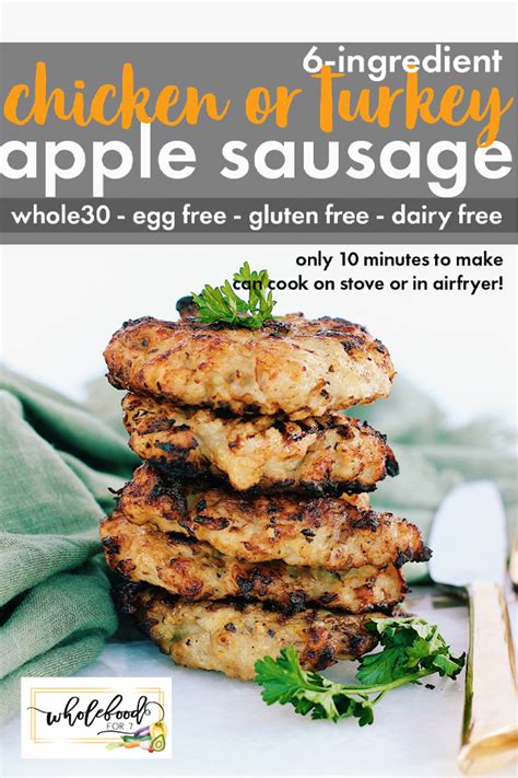 Whole30 Chicken Apple Sausage Wholefoodfor7