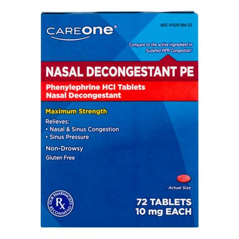 Save On Careone Nasal Decongestant Pe Phenylephrine Hci 10 Mg Tablets