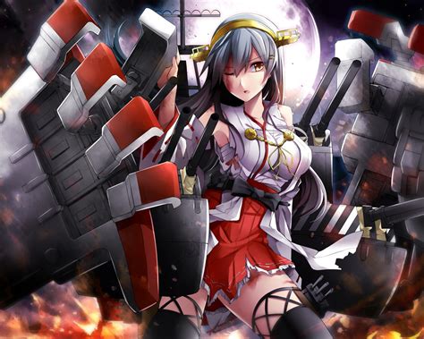 Wallpaper Anime Girls Artwork Kantai Collection Haruna Kancolle