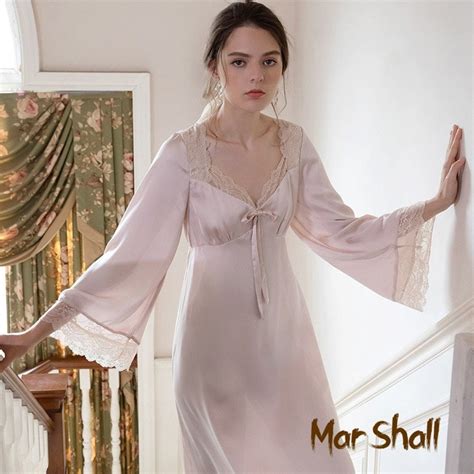 Women Romantic Nightgown Ladies Elegant Nightwear Princess Etsy