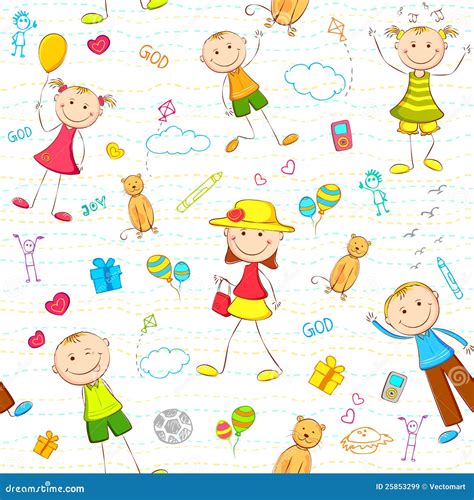 Kid Birthday Background stock vector. Illustration of group - 25853299