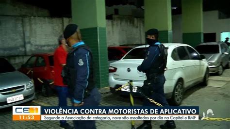 Nove motoristas de app são assaltados por dia na Grande Fortaleza diz