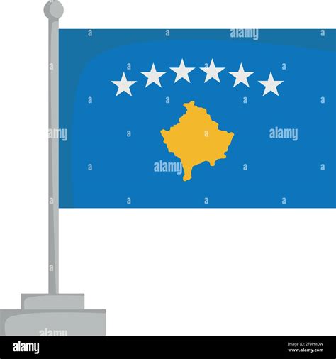 National Flag Of Kosovo Vector Illustration Stock Vector Image And Art