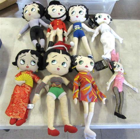 Lot - 8-Vintage Betty Boop Dolls