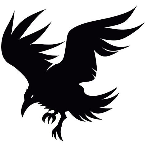 Crow Silhouette Tattoo Design