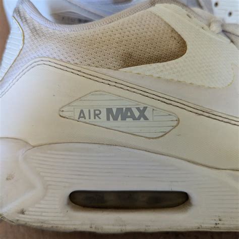 White Nike Air Max 90s, size 11.5 - Depop