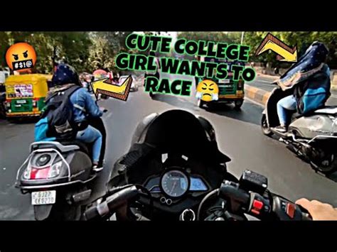 College Girl Wants To Race Rs Vs Scooty Yeh Ladki To Rider