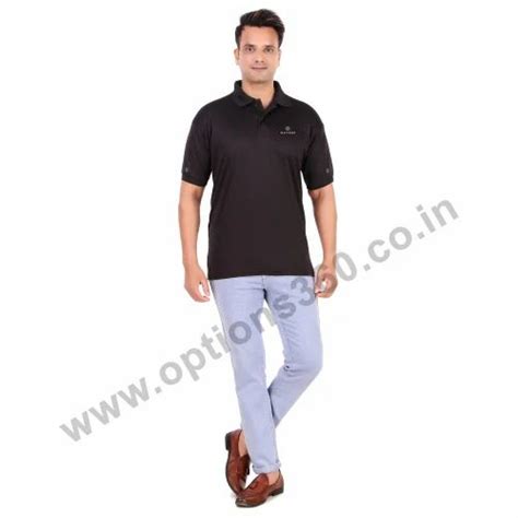 Unisex Black Dri Fit Polo Tshirt Solid At Rs 110 Piece In New Delhi