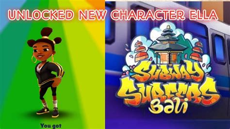 Subway Surfers Bali Unlocked Character Ella With Gold Outfit Youtube