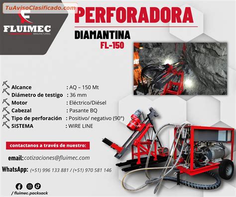 PERFORADORA DIAMANTINA FL 150 MINERIA GEOLOGIA MIENRALES