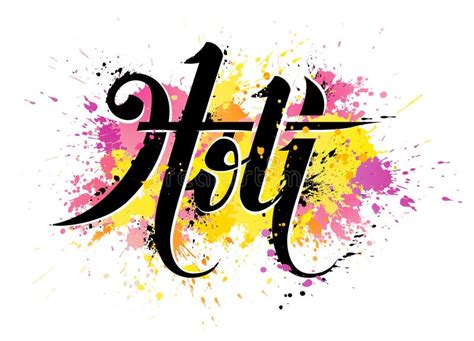 Holi Festival Colorful Logo Design Stock Illustration - Illustration of ...