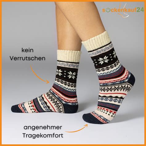 Paar Wollsocken Damen Herren Wintersocken Warme Thermosocken Ebay