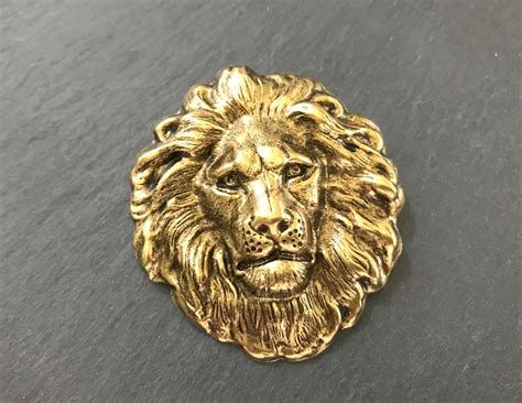 Large Gold Lion Pin Leo Birthday Zodiac Lion's Mane Brooch - Etsy Canada