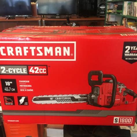 Craftsman S1800 18 42cc 2 Cycle Gas Chainsaw Red 84931849679 Ebay